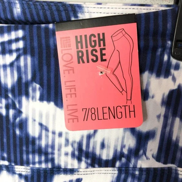 Love Life Live Blue Printed Leggings - Picture 2 of 4